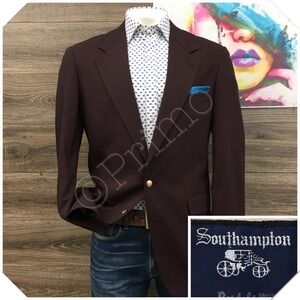 VINTAGE Mens Wool Blazer Sport Coat Casual Jacket Size 42L Classic Button Suit